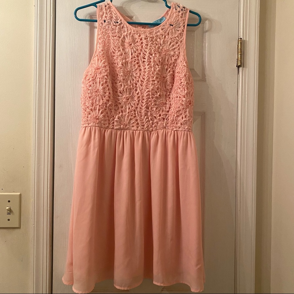 Francescas Pink Floral Mini Dress